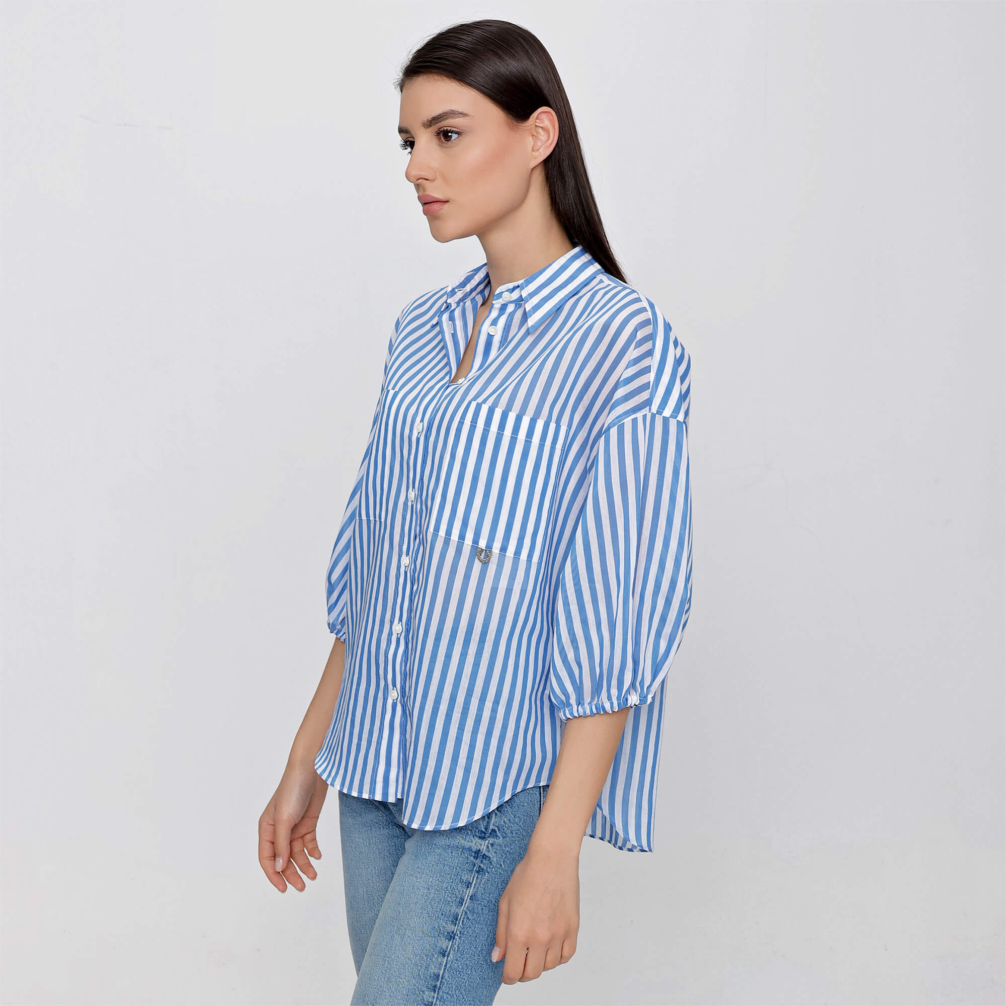 Brunello Cucinelli - Blue&White Striped Shirt 